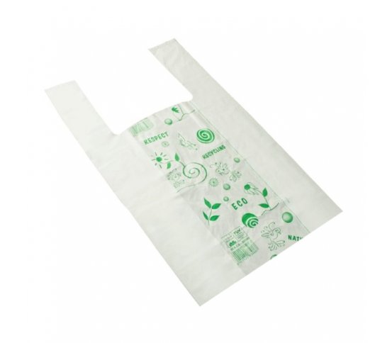 BIO taška rozložitelná - bílá 28x50cm (50ks)