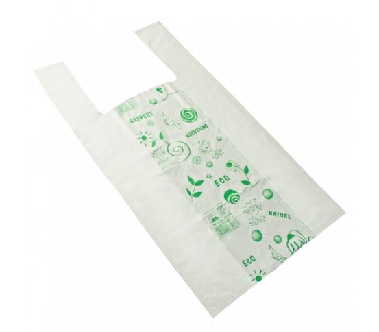 BIO taška rozložitelná - bílá 30x60cm (500ks)