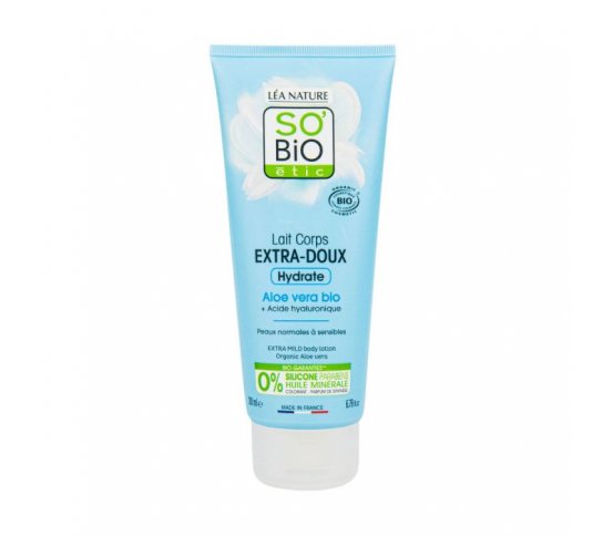 BIO Tělové mléko extra hydratační s aloe vera 200ml SO´BiO