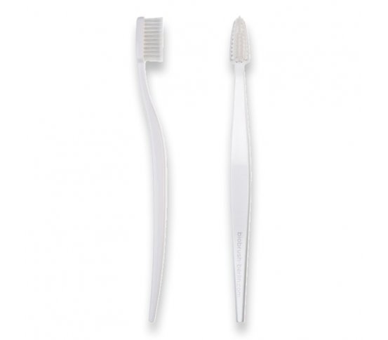 Biobrush Přírodní zubní kartáček medium - bílý