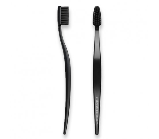 Biobrush Přírodní zubní kartáček medium s aktivním uhlím