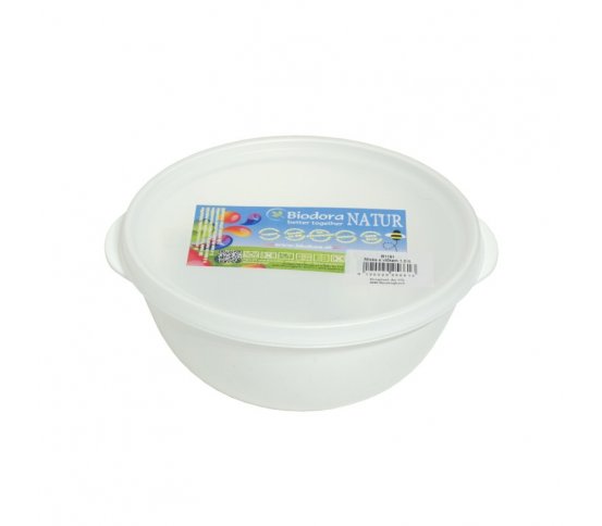 Biodora Miska s víkem 1l z bioplastu - bílá