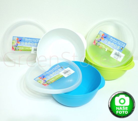 Biodora Miska s víkem 1l z bioplastu - zelená