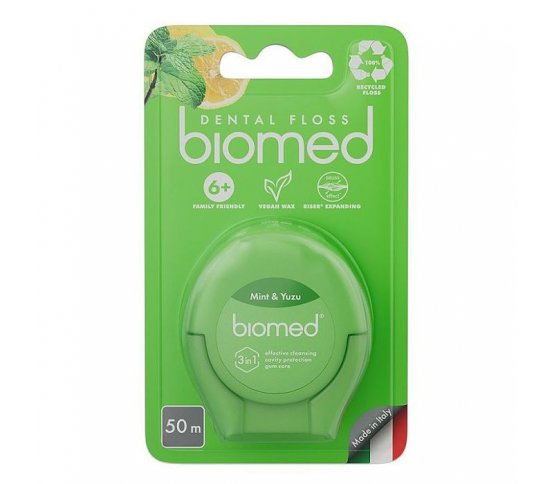 Biomed expandující zubní nit - máta a yuzu 50m
