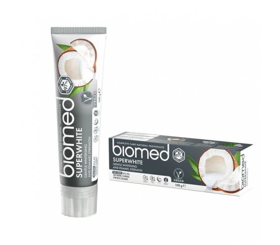 Biomed Superwhite přírodní Zubní pasta s kokosovým olejem 100g