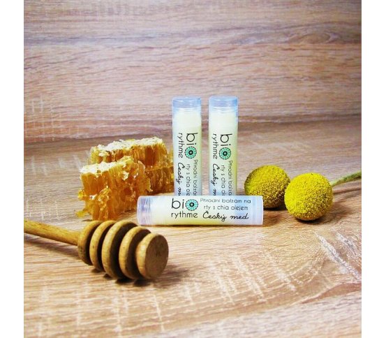 Biorythme Balzám na rty s chia olejem Český med - bez vůně 4,8ml