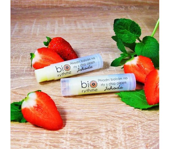 Biorythme Balzám na rty s chia olejem - jahoda 4,8ml