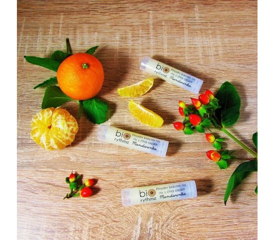 Biorythme Balzám na rty s chia olejem - mandarinka 4,8ml