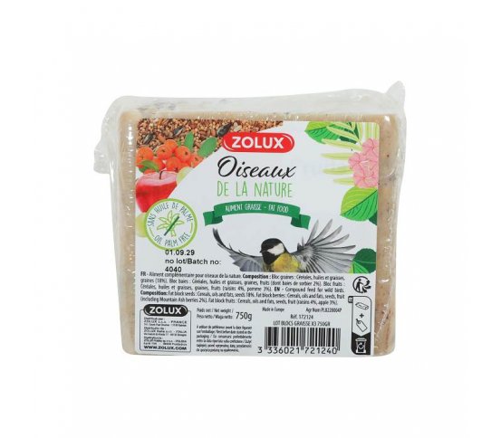 Blok lojový s arašídy pro ptáky 250g Zolux