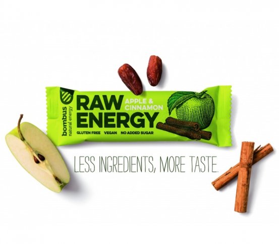 Bombus Raw energy tyčinka Jablko 
