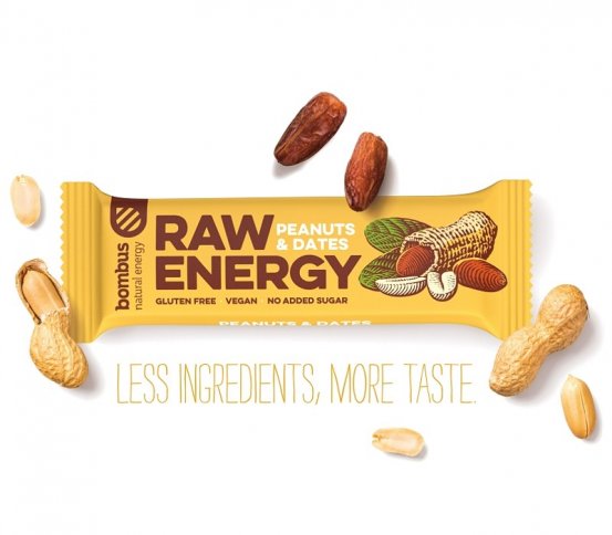 Bombus Raw energy tyčinka Peanuts 