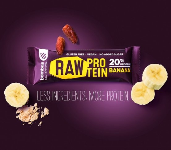 Bombus Raw protein tyčinka Banana 50g