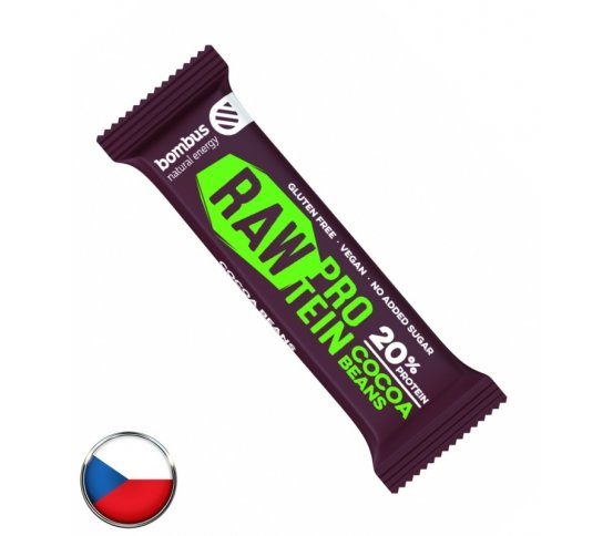 Bombus Raw protein tyčinka Cocoa beans 50g