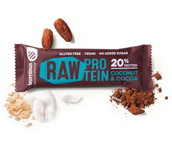 Bombus Raw protein tyčinka Kokos 