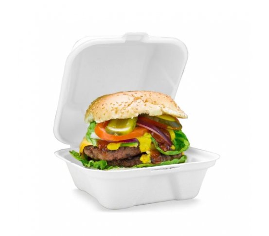 Eko burger box jednorázový bílý gastro praha