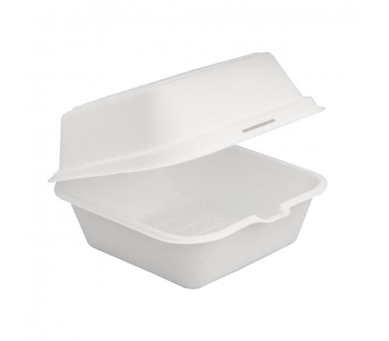Burger box 16x16x9cm z cukrové třtiny (50ks)