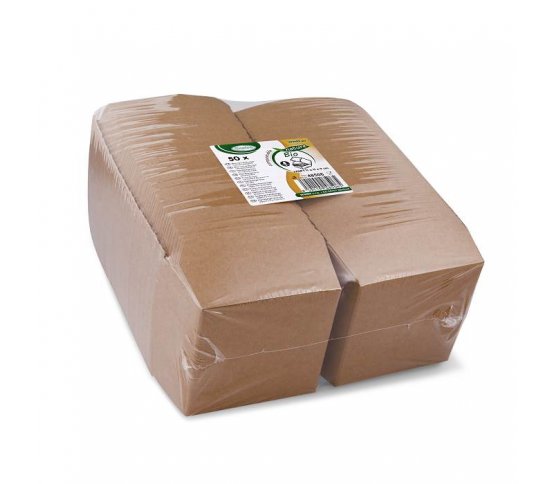 Burger box (PAP FSC Mix) nepromastitelný kraft 110 x 110 x 90 mm wimex