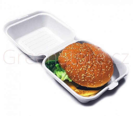 Burger box 15x15x9cm z cukrové třtiny (125ks)
