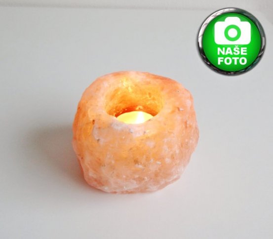 Solná lampa na čajovou svíčku - střední Cereus svícen 1