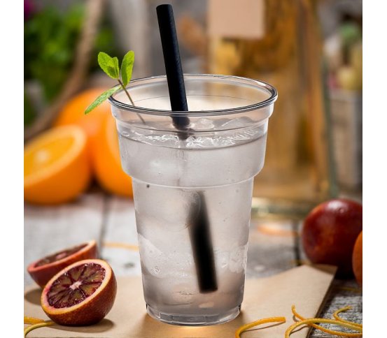 Černá papírová brčka 8 x 15 cm (100ks) Wimex Praha