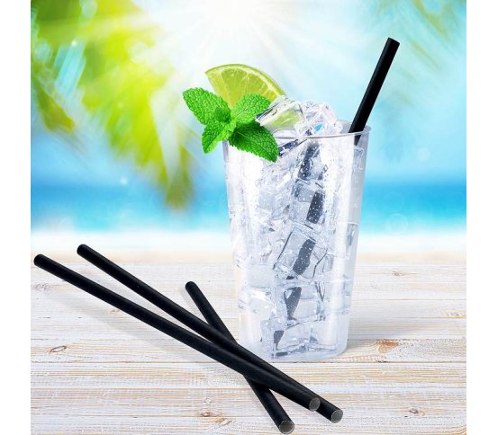 Černá papírová brčka Jumbo 8mm x 20cm (100ks) wimex 3