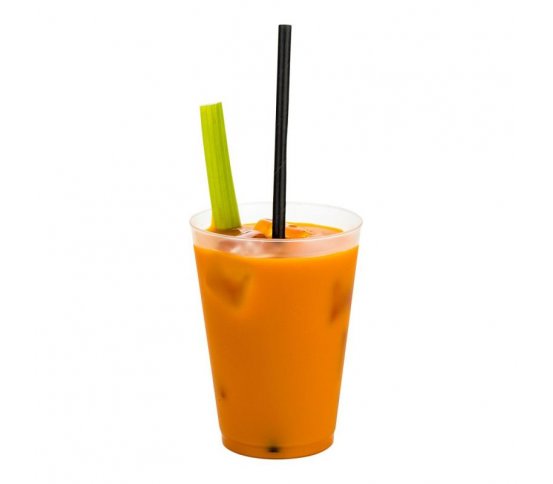 Papírová brčka 6mm x 20cm - černá (250ks)