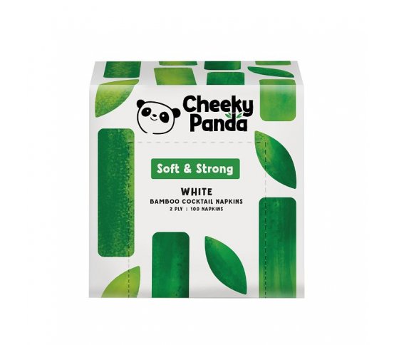 Cheeky Panda Bambusové koktejlové skládané ubrousky 2 vrstvé - 100ks 4