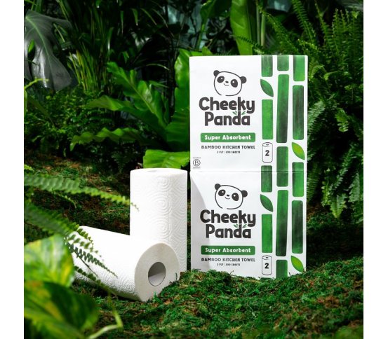 Cheeky Panda Bambusové kuchyňské utěrky 2 vrstvé - 2 role 2