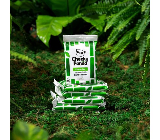Cheeky Panda Bambusové vlhčené ubrousky bez vůně - 12ks 2