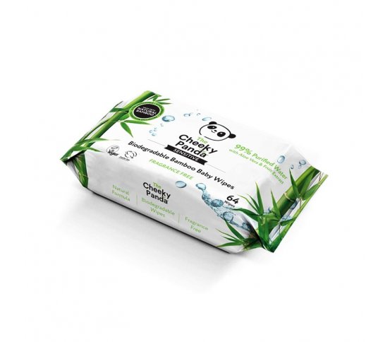 Cheeky Panda vlhčené bambusové ubrousky 64ks