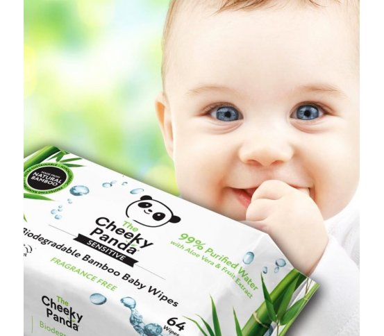 Cheeky Panda vlhčené bambusové ubrousky 64ks