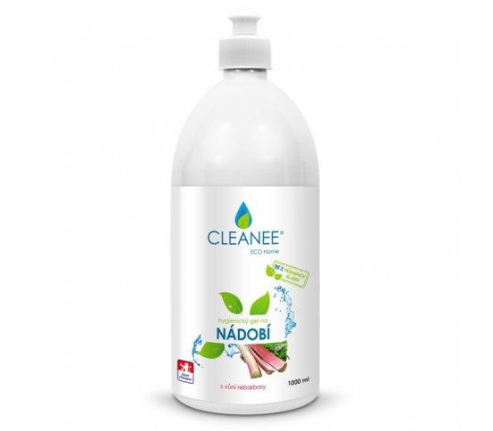 Cleanee Eco Hygienický gel na nádobí - rebarbora 1l