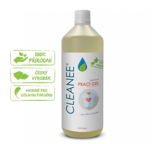 Cleanee Eco Hygienický prací gel na dětské prádlo 1l 1