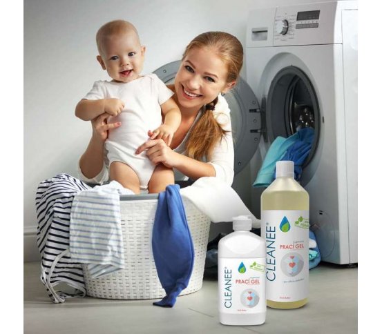 Cleanee Eco Hygienický prací gel na dětské prádlo 1l 2