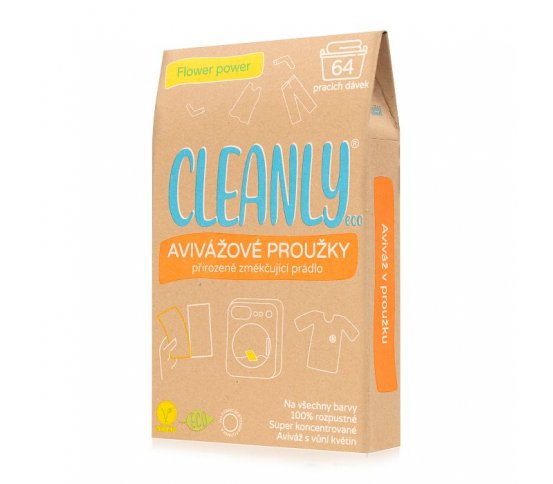 Cleanly Eco Avivážové proužky na 64 praní - flower power GreenStore.cz