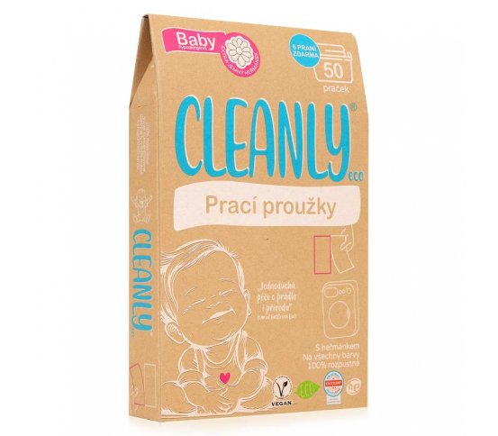 Cleanly Eco Baby Prací proužky-pásky s heřmánkem na 50 praní