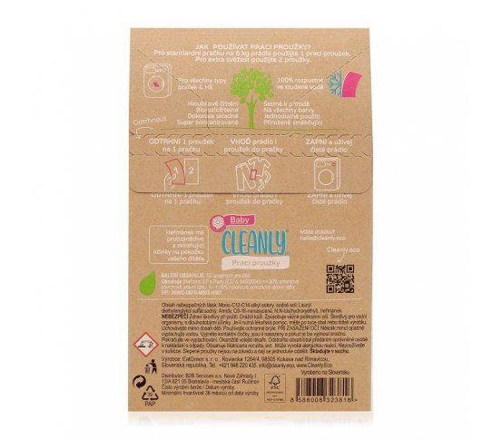 Papírové Pásky proužky na dětské prádlo s heřmánkem na 50 praní GreenStore.cz