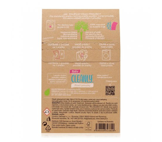 Eko Revoluční Prací proužky pásky s lanolinem vlna na 50 praní