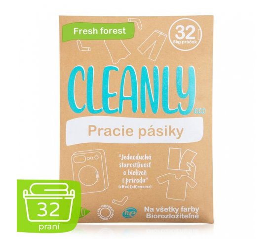 Cleanly Eco Prací proužky-pásky na 32 praní - Fresh Forest 5