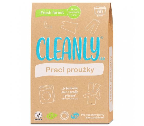 Cleanly Eco Prací proužky-pásky na 50 praní - Fresh Forest