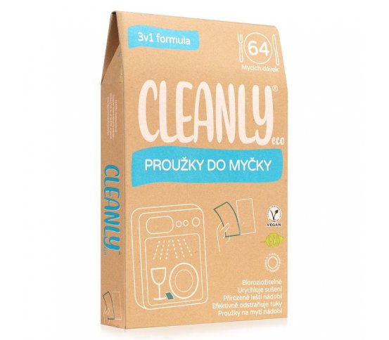 Cleanly Eco Proužky - pásky do myčky 64 dávek