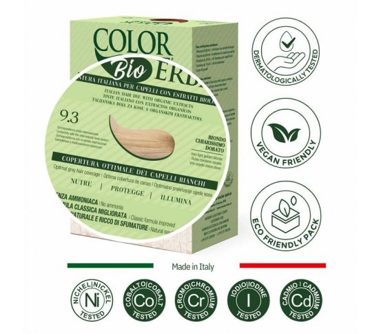 Color Erbe BIO Barva na vlasy Světlá zlatavá blond 9.3
