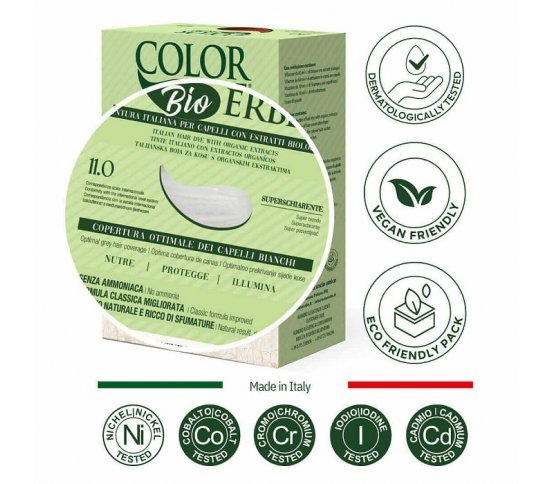 Color Erbe Praha obchod BIO Barva na vlasy Ultra světlá silná blond Zesvětlovač 11.0