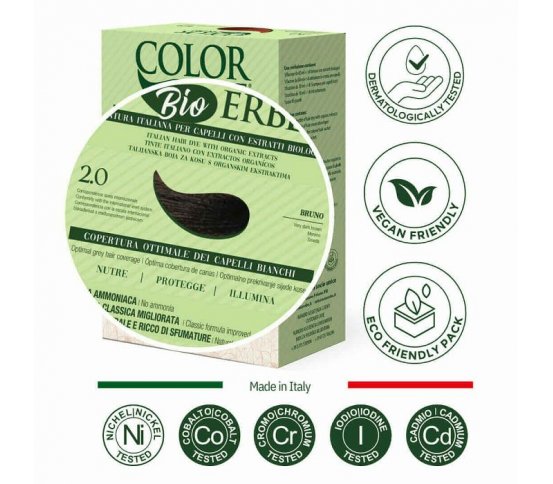 Color Erbe BIO Barva na vlasy Velmi tmavě hnědá 2.0