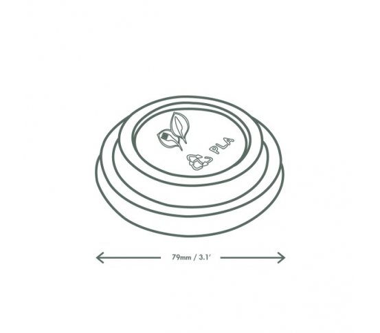 CPLA Černé víčko pro kelímek 240ml (50ks)
