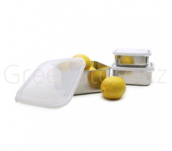 Čtvercová nerezová dóza - střední 900ml U Konserve