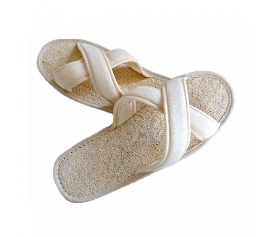 Dámské pantofle, nazouváky z přírodní lufy (vel.39-40)