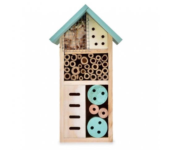 Dekorativní hymzí hotel pro užitečný hmyz modrý