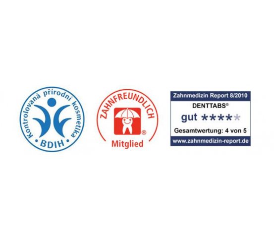 Denttabs Přírodní zubní pasta v tabletách bez fluoridu 125ks