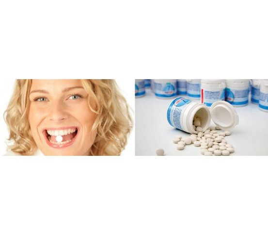 Denttabs Přírodní zubní pasta v tabletách bez fluoridu 125ks